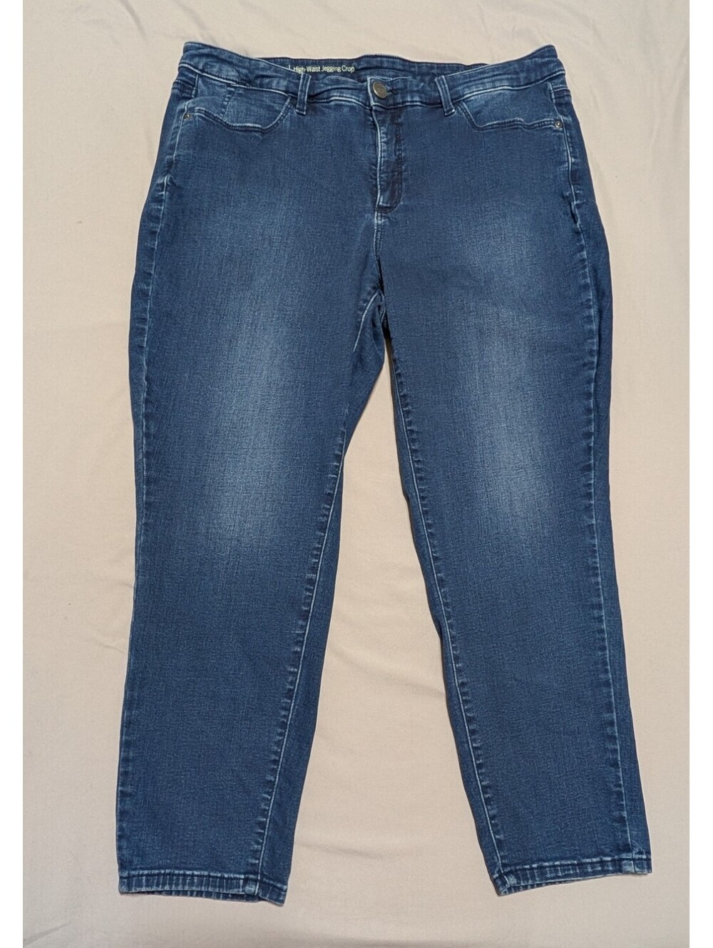 Talbots Flawless High-Waist Jegging Crop Jeans Blue Denim Plus Size 14W